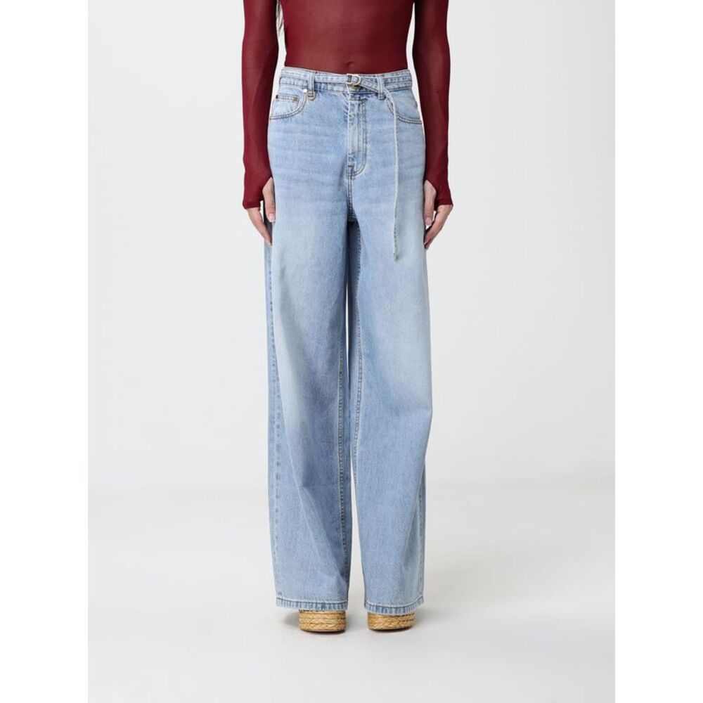 Zimmermann Women Zimmermann Indra High-Waisted Wide-Leg Denim Jeans With Belt